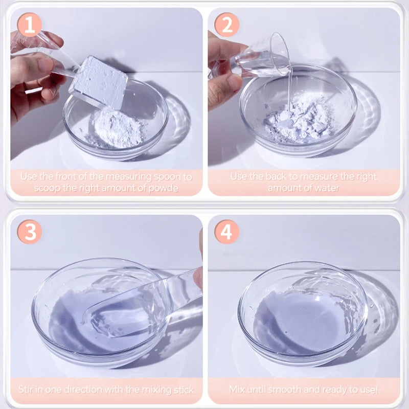 Transparent Mixing Bowl Set DIY Facemask Mixing Tools Soft Applicator Brushes Spatula for Face Deep Cleaning Beauty Skin Care