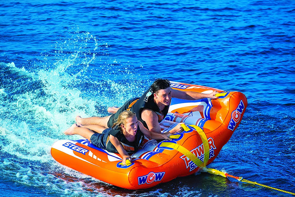 WOW Watersports Power Steer 2 Person 2P Steerable Deck Tube Towable-2