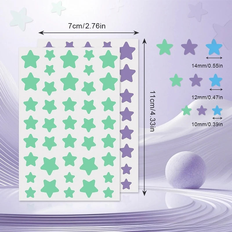 280pcs Star Shaped Pimple Patch Acne Colorful Invisible Acne Removal Skin Care Sticker Concealer Face Spot Beauty Skin Care Tool