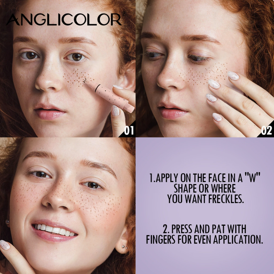 Natural Look Fake Freckle Pen – Waterproof, Sweat-Resistant, Quick-Dry Freckle Stamp & Makeup Pen