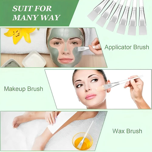 12pcs/set Facial Mask Brushes Soft bristle Transparent Crystal Rod Face Applicator Brush DIY Skincare Salon Spa Makeup Tools