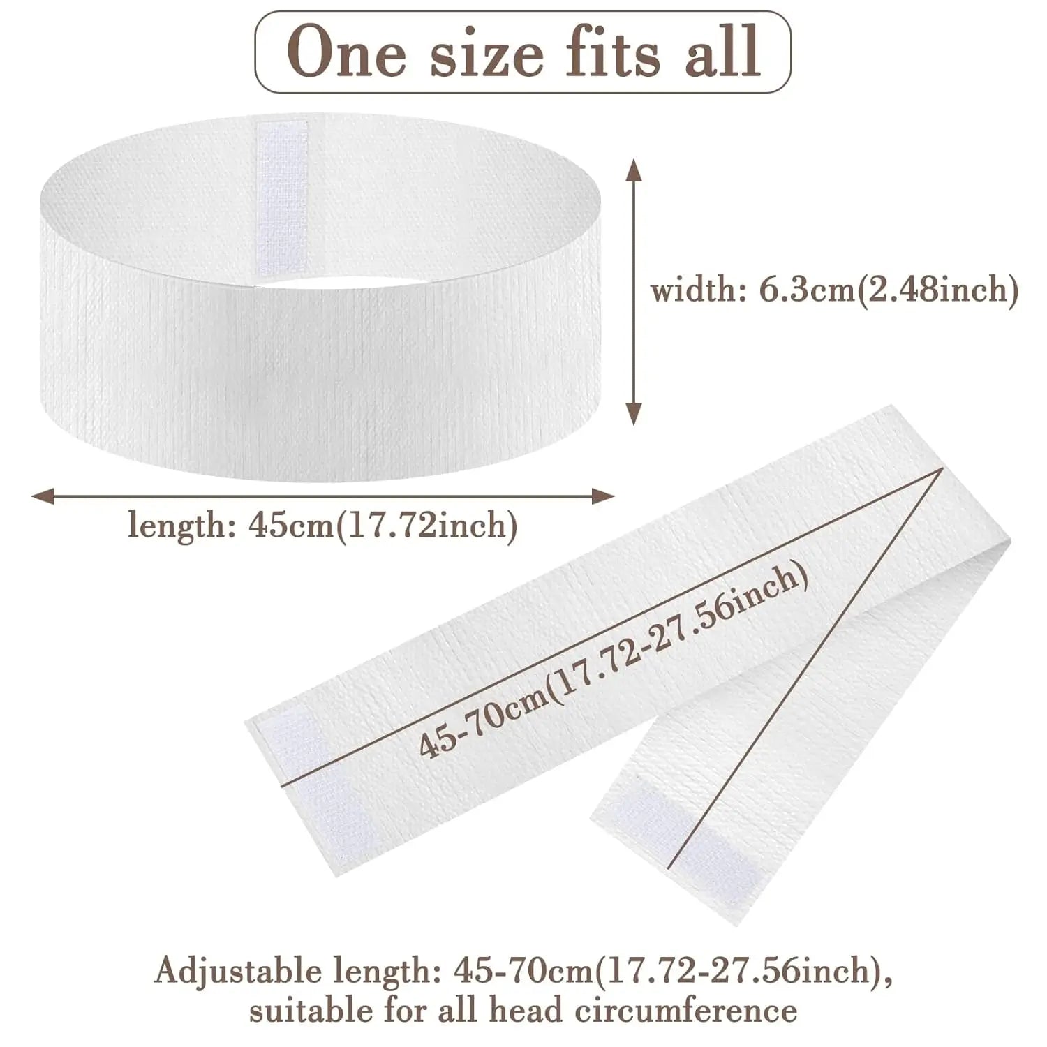 50/100/200PCS Disposable Facial Headbands for Women – Soft Non-Woven Spa Headbands for Facials, Makeup, Skincare, Salon Use