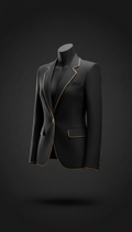 Structured Black Wool Blazer