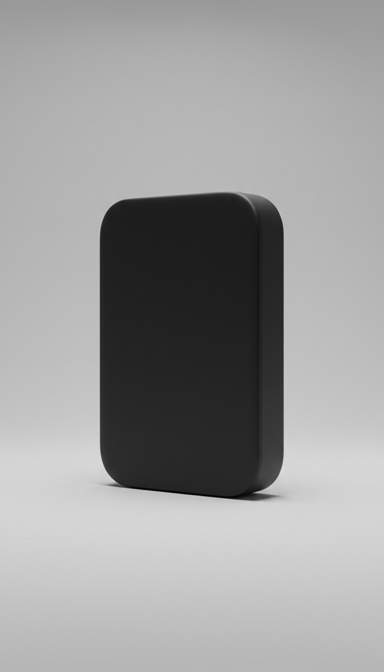 Matte black minimalist smart hub
