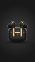 Wireless Earbuds with Gold Accents