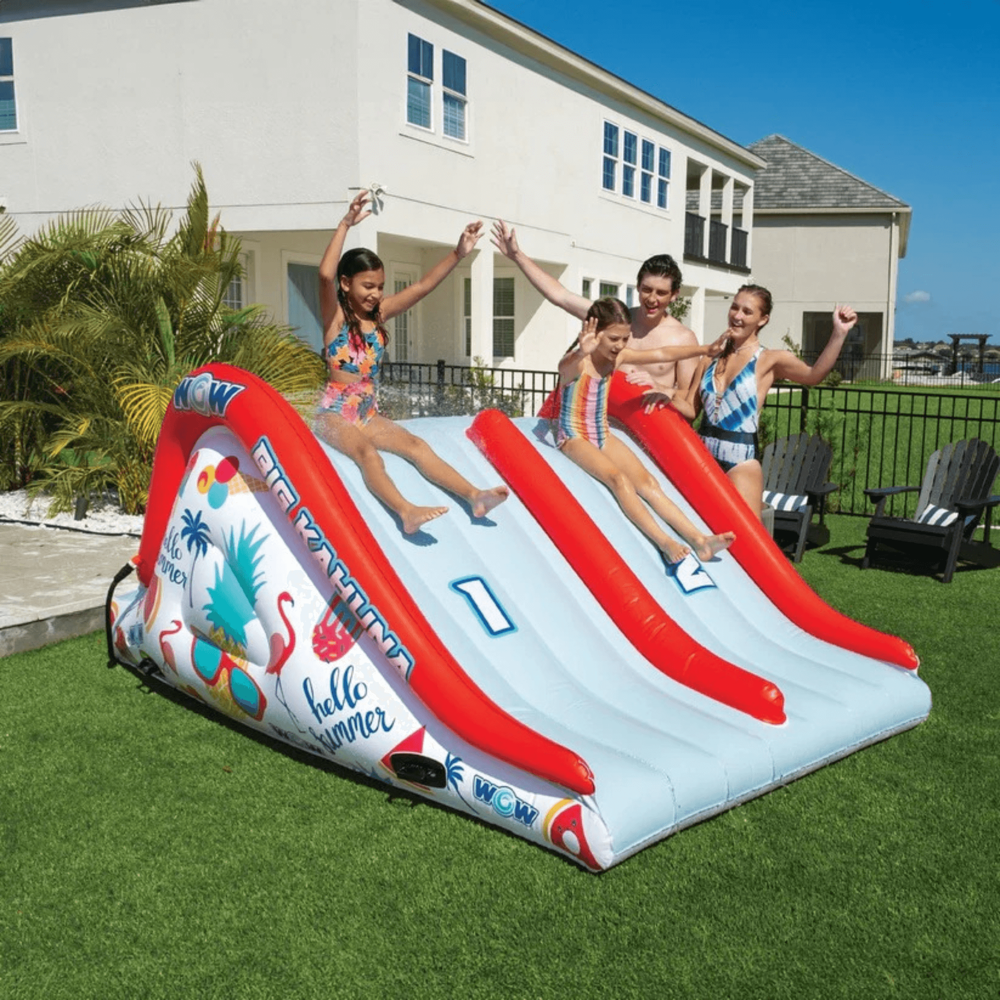 WOW Watersports Big Kahuna 2-Lane Pool or Ground Slide-0