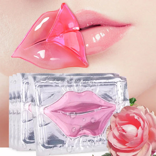 10/20pcs Golden Crystal Collagen Eye Mask Anti Dark Circle Anti-Aging Moisturizing Pink Lip Mask Eyes Lips Travel Size Skin Care