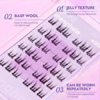 Fairy Glue-free False Eyelashes Easy To Rebound No Need To Remove Segmented Thin Stems Suitable For Novice DIY MENGHELA Eyelashe