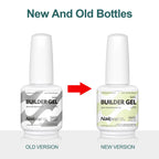Nailpop 15ml Builder Gel Nail Polish for Nail Apex & Extension Strengthener Upgraded Soak Off UV Gel Rhinestone Glue 4 Colors