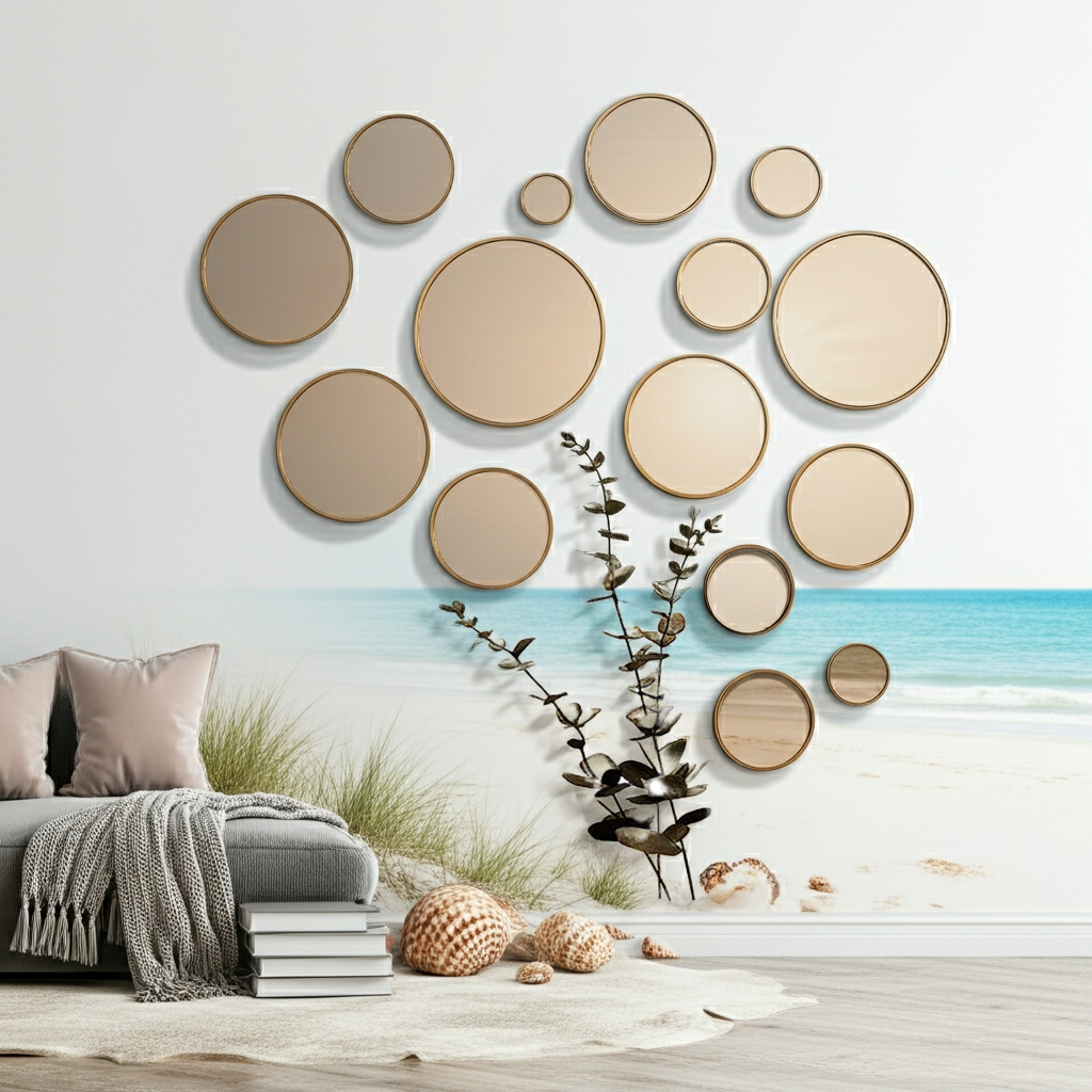 Big And Small Circles Mirror Sticker 3D Stereo Acrylic Wall Decoration