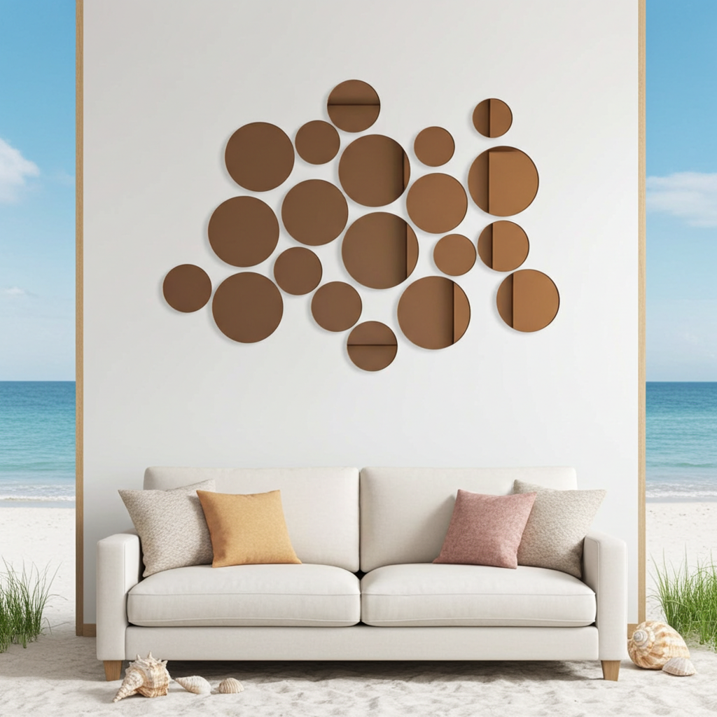 Big And Small Circles Mirror Sticker 3D Stereo Acrylic Wall Decoration