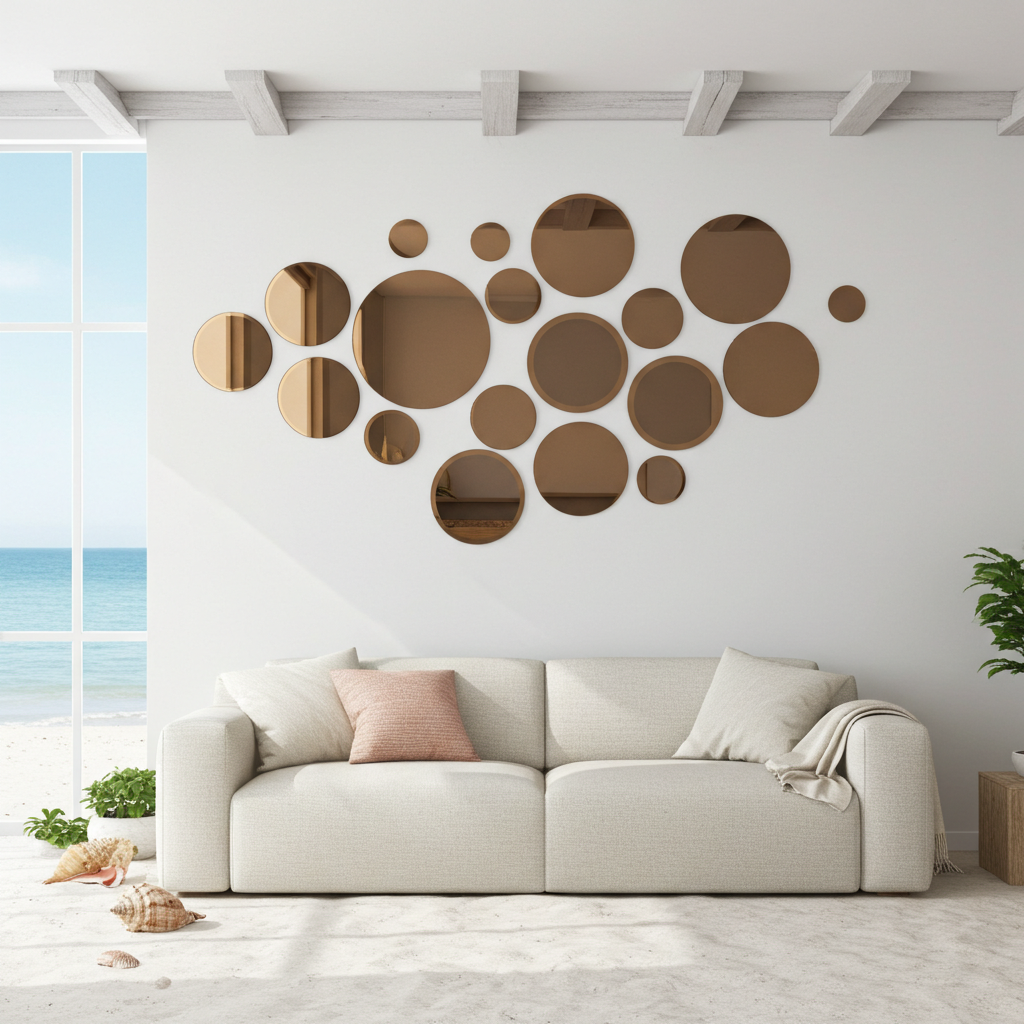 Big And Small Circles Mirror Sticker 3D Stereo Acrylic Wall Decoration