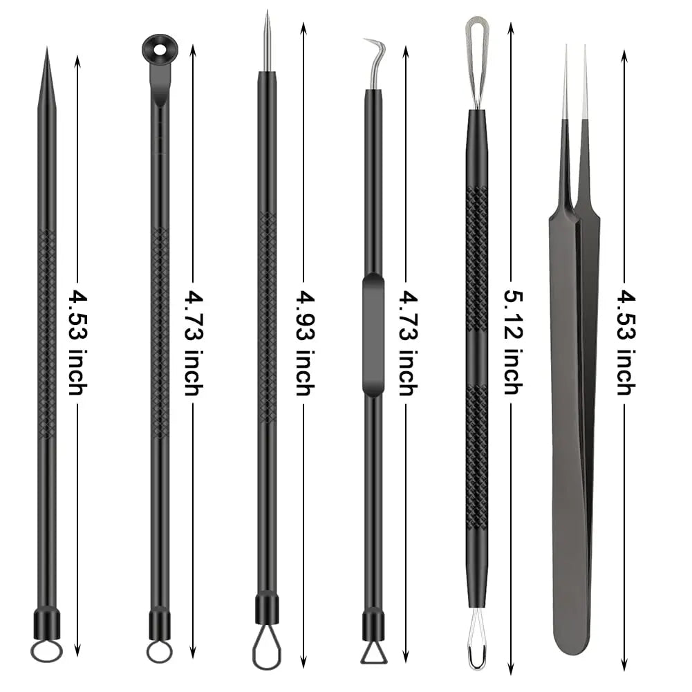 6-Piece Blackhead Removal Tool Set, Capable Of Removing Facial Blackheads, Pimples, Acne, Etc., Keeping The Skin Clean