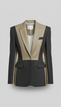 Structured monochrome wool blazer