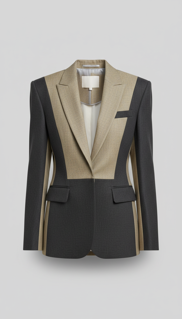 Structured monochrome wool blazer
