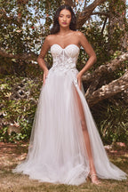 Strapless Floral Ball Gown Bridal-2