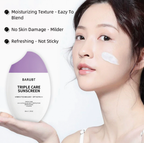 3-in-1 Multi-Effect Face Sunscreen for Women – Triple Action UV Protection, Non-Greasy & Oil-Control – Daily Lightweight Sun Cream