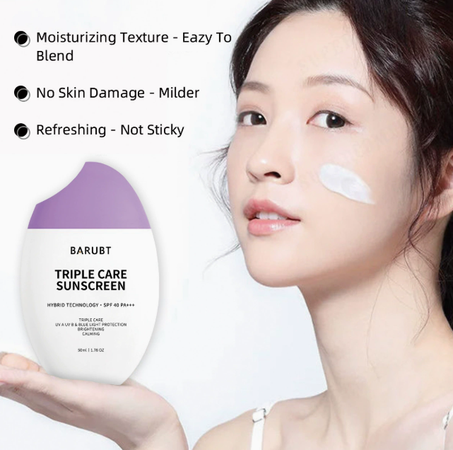 3-in-1 Multi-Effect Face Sunscreen for Women – Triple Action UV Protection, Non-Greasy & Oil-Control – Daily Lightweight Sun Cream