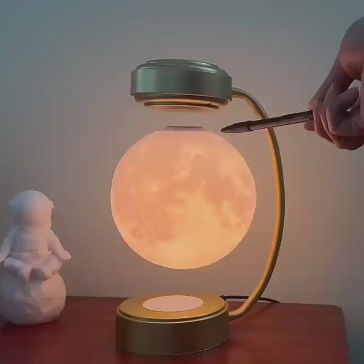 3D Magnetic Levitating Moon Lamp | Floating LED Night Light | TRIPOLI.UK